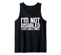 No Estoy discapacitado I Just Walk Fancy White Cane Safety Day Camiseta sin Mangas
