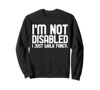 No Estoy discapacitado I Just Walk Fancy White Cane Safety Day Sudadera