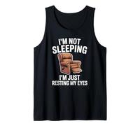 No Estoy durmiendo Estoy descansando mis Ojos Papá Padre Hombres Divertidos Camiseta sin Mangas