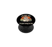 No Estoy Gordo Solo Soy Visible Mapache Retro PopSockets PopGrip Adhesivo