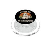 No Estoy Gordo Solo Soy Visible Mapache Retro PopSockets PopGrip para MagSafe