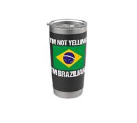 No estoy gritando bandera brasileña país Brasil cita Vaso térmico de acero inoxidable de doble pared