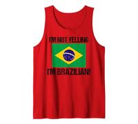 No Estoy Gritando Bandera brasileña país Cita Brasil B Camiseta sin Mangas