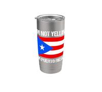 No estoy gritando bandera de los países de Puerto Rico Vaso térmico de acero inoxidable de doble pared