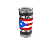 No estoy gritando bandera de los países de Puerto Rico Vaso térmico de acero inoxidable de doble pared