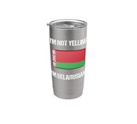 No estoy gritando Bandera del país bielorruso Bielorrusia Cultura Vaso térmico de acero inoxidable de doble pared