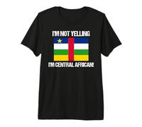 No Estoy Gritando Bandera del país de África Central Áfr Camiseta Premium