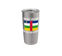 No estoy gritando bandera del país de África Central Áfr Vaso térmico de acero inoxidable de doble pared