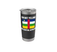 No estoy gritando bandera del país de África Central Áfr Vaso térmico de acero inoxidable de doble pared