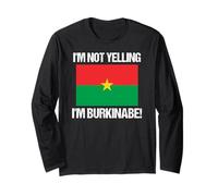 No Estoy Gritando Burkina Faso Bandera del país de Burkina Faso Manga Larga