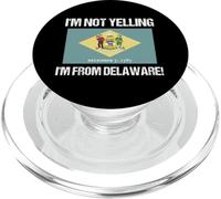 No Estoy Gritando Desde la Bandera del Estado de Delaware PopSockets PopGrip para MagSafe