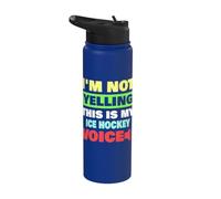 No estoy gritando Esta es mi voz Hockey sobre hielo Hockey sobre hielo Stainless Steel Insulated Water Bottle