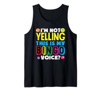 No estoy gritando Este es mi reproductor de bingo de voz de bingo Camiseta sin Mangas