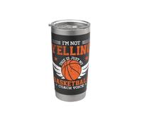 No estoy gritando esto es solo mi entrenador de baloncesto voz divertida Vaso térmico de acero inoxidable de doble pared