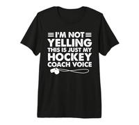 No Estoy Gritando Esto es Solo mi Entrenador de Hockey Voz mamá papá Camiseta Premium