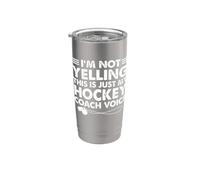 No estoy gritando esto es solo mi entrenador de hockey voz mamá papá Vaso térmico de acero inoxidable de doble pared