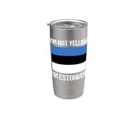 No estoy gritando Estonia Bandera Estonia Cultura Vaso térmico de acero inoxidable de doble pared