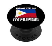 No Estoy Gritando la Bandera del país Filipino, Cita de Filipinas PopSockets PopGrip Adhesivo
