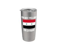 No estoy gritando la bandera del país sirio Siria Vaso térmico de acero inoxidable de doble pared