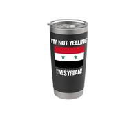 No estoy gritando la bandera del país sirio Siria Vaso térmico de acero inoxidable de doble pared