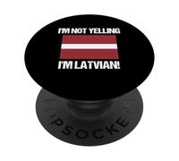 No Estoy Gritando Letonia Bandera Letonia PopSockets PopGrip Adhesivo
