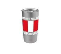 No estoy gritando países peruanos bandera Perú cita Vaso térmico de acero inoxidable de doble pared