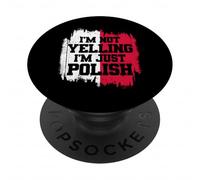No Estoy Gritando Solo Soy Polaco Polonia Declaración audaz PopSockets PopGrip Adhesivo