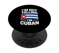 No Estoy Gritando, Soy Cubano, es Gracioso Decir Bandera PopSockets PopGrip Adhesivo