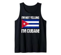 No estoy gritando soy cultura cubana Países Bandera Cuba Camiseta sin Mangas