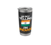 No estoy gritando soy indio divertido cita india Vaso térmico de acero inoxidable de doble pared
