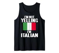 No Estoy Gritando Soy Italiano Humor Orgullo Camiseta sin Mangas
