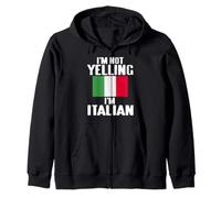 No Estoy Gritando Soy Italiano Humor Orgullo Sudadera con Capucha