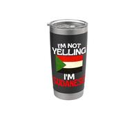 No estoy gritando soy sudanés divertido Sudán Cita Vaso térmico de acero inoxidable de doble pared
