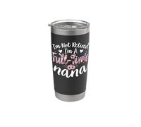 No estoy jubilada, soy una abuela a tiempo completo Funny Vaso térmico de acero inoxidable de doble pared