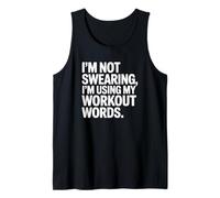 No Estoy jurando Que Estoy usando mis Palabras de Entrenamiento - Funny Gym Camiseta sin Mangas