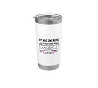 No estoy jurando que solo estoy usando mis palabras de entrenamiento Womens Girl Vaso térmico de acero inoxidable de doble pared
