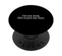 No Estoy Loco, Esto es Solo mi Cara Persona sarcástica en Reposo PopSockets PopGrip Adhesivo