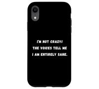 ¡No estoy loco! Las voces me dicen que soy sarcástico diciendo Tee Carcasa para iPhone XR