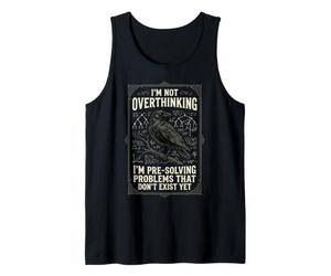 No Estoy Pensando Demasiado Estoy preresolviendo el Problema Raven Diciendo Camiseta sin Mangas