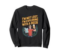 No estoy perdido, estoy explorando con un camping de cerveza Sudadera