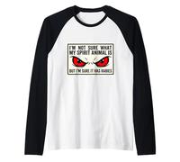 No Estoy Seguro de cuál es mi Animal Espiritual, Pero Tiene Rabia Diversión Fresca Camiseta Manga Raglan