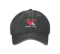 No Estoy Soltero Tengo Un Gato Hombres Mujeres Gorra-Deportiva Algodón Aire Libre Gorra Peso Ligero Sombrero-Papá Gorras Vaquera para Hip Hop Golf Caza