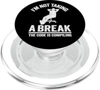 No Estoy Tomando un Descanso Programador de codificación de Ciencias de la computación PopSockets PopGrip para MagSafe