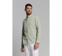 No Excess Shirt Granddad Solid With Linen Light Army Talla: XXL | Camisas Casuales Outlet | Hombre | Blanco