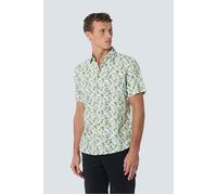 No Excess Shirt Short Sleeve Allover Printed With Linen Aqua Talla: M | Camisas Casuales Outlet | Hombre | Cian