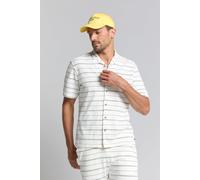 No Excess Shirt Short Sleeve Jersey Revers Collar Stripes Offwhite Talla: M | Camisas Casuales Outlet | Hombre | Blanco