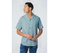 No Excess Shirt Short Sleeve Resort Collar Allover Printed Light Aqua Talla: L | Camisas Casuales Outlet | Hombre | Cian