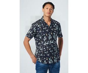 No Excess Shirt Short Sleeve Resort Collar Allover Printed Night Talla: S | Camisas Casuales Outlet | Hombre | Negro