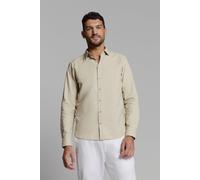 No Excess Shirt Solid With Linen Light Desert Talla: L | Camisas Casuales Outlet | Hombre | Blanco
