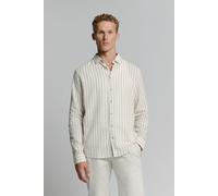 No Excess Shirt Verical Big Stripes With Linen Light Desert Talla: XXL | Camisas de Trabajo Outlet | Hombre | Blanco